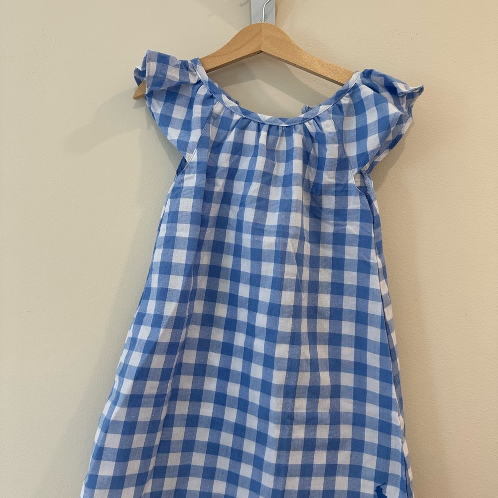 Polo Ralph Lauren Blue and White Gingham Dress size 3Y